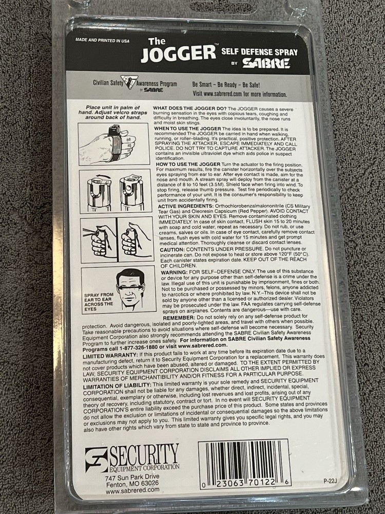 The Jogger - Personal Defense Pepper by Sabre