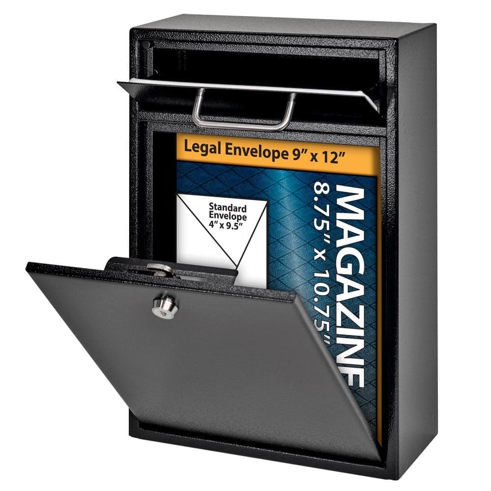 Mail Boss Olympus Locking Wall-Mount Drop Box with High Security Reinforced
