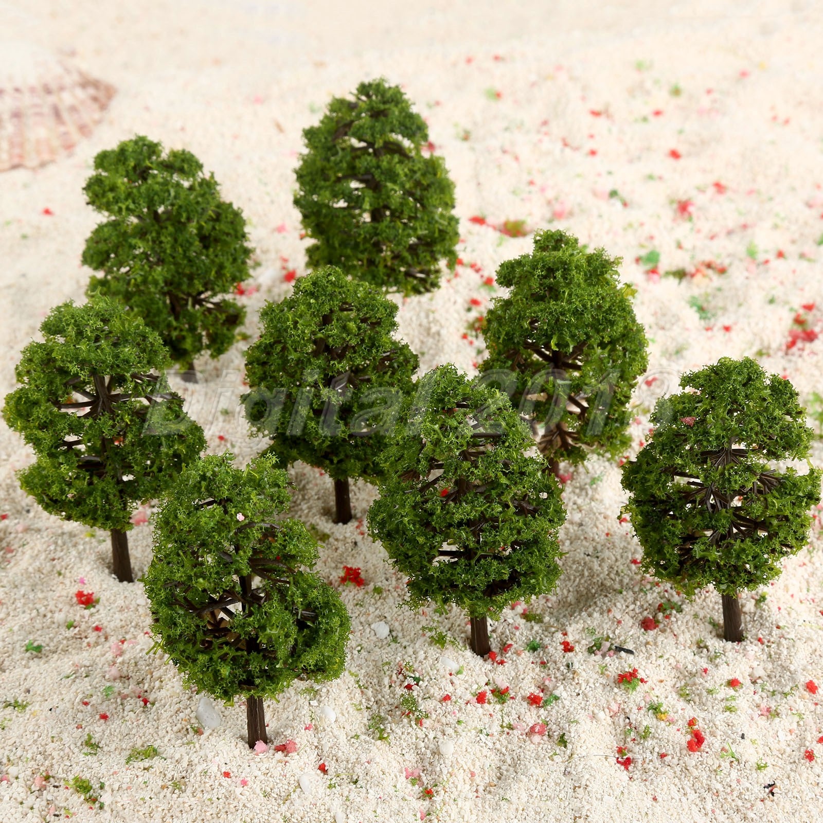 20Pcs HO OO Scale 1:100 9cm Model Scenery Trees Layout Train Railway Landscape