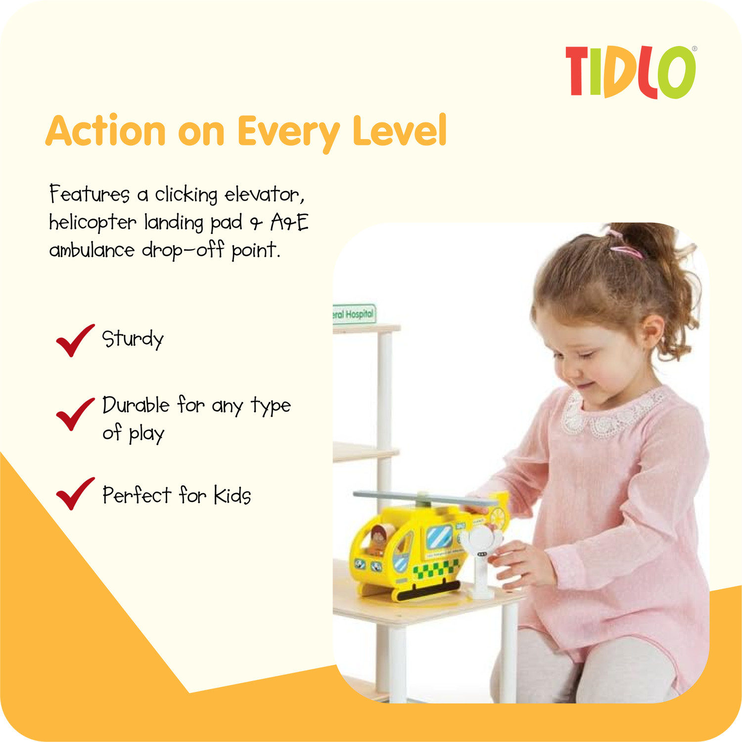 Tidlo Wooden Hospital Playset