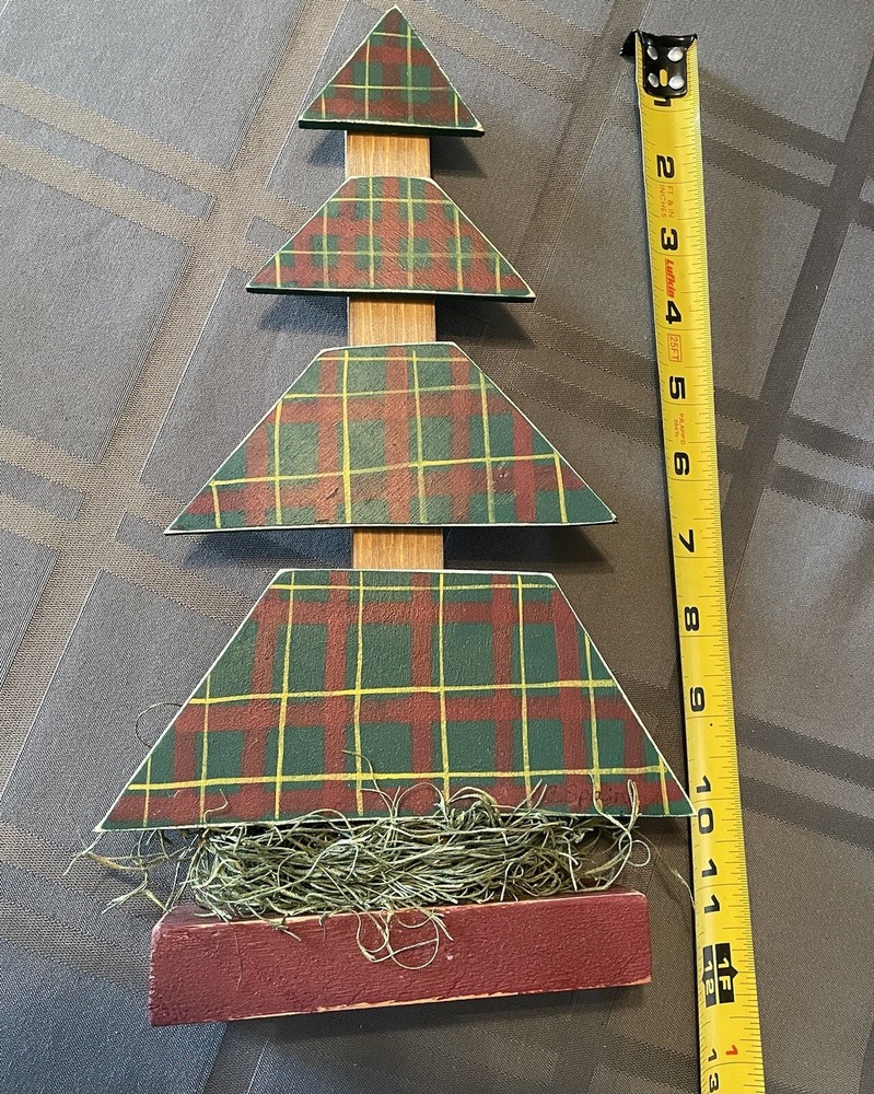 Plaid Christmas Tree Decoration Rustic