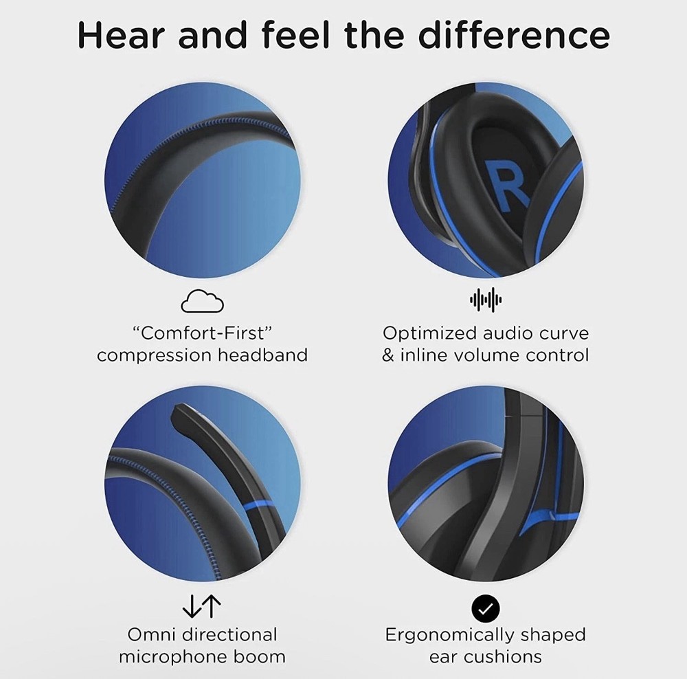 Headset ThinkWrite Ultra Durable w/Mic 3.5mm & Volume Control TW-210