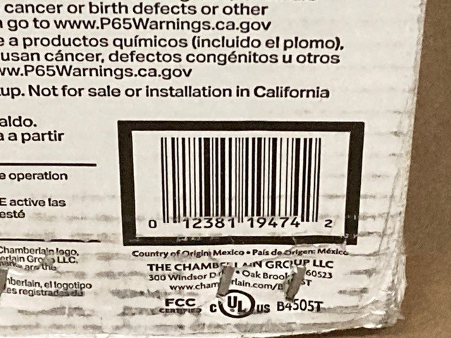 Chamberlain Garage Door Opener 3/4 HP B4505T, Quiet Drive Belt, with MYQ