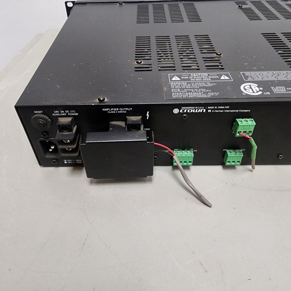 Crown 1160A 160W Power Amplifier for Single-Zone Systems [B7S2]