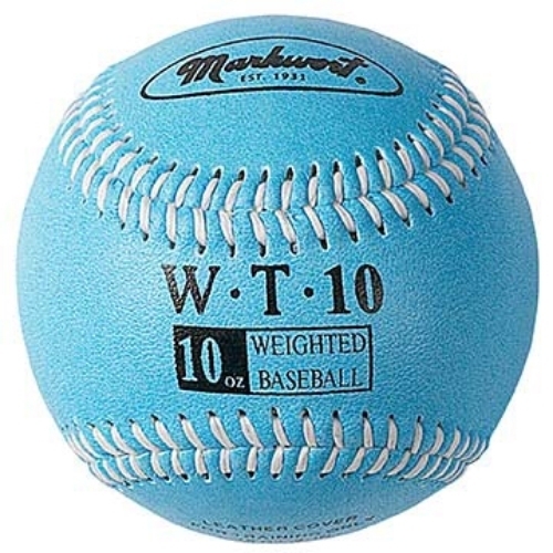 10 oz Ounce Weighted Strength TRAINING Ball Pitching BASEBALL Columbia Blue