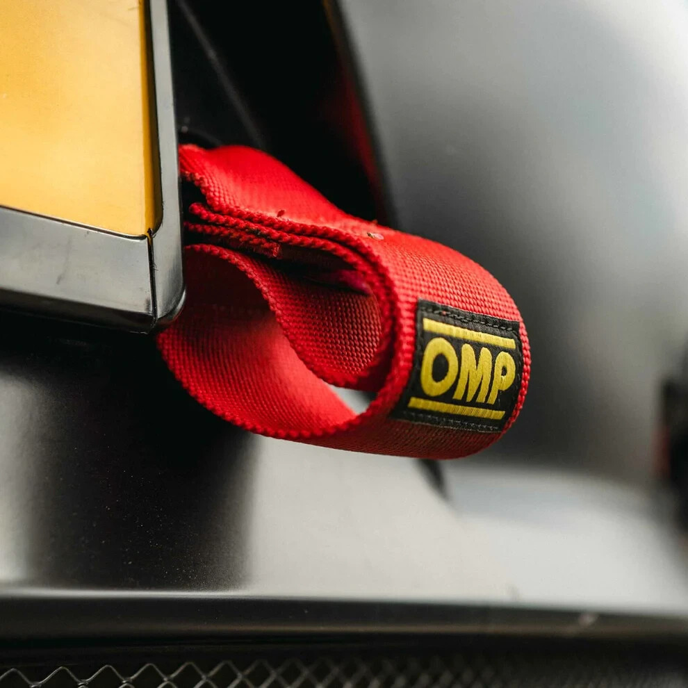 OMP Tow Strap Light Weight High-Strength Nylon Universal (Red)