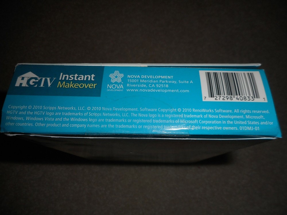Nova Development HGTV Instant Makeover Software - OPENED BOX – NEVER USED