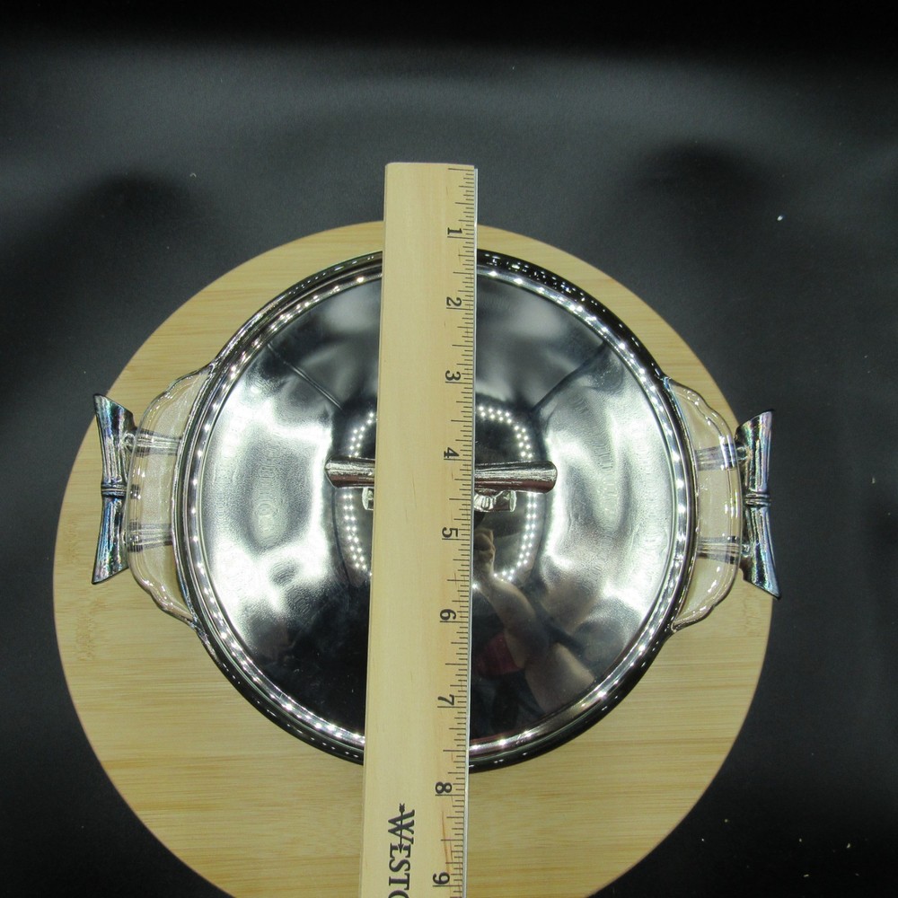 Silver Plated Dinner Serving Bowl With Glass Anchor Hocking Fire King Insert