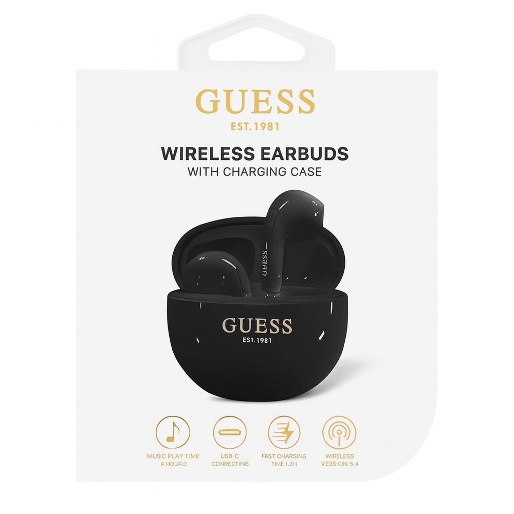 Guess TWS True Wireless Bluetooth Earbuds - Black