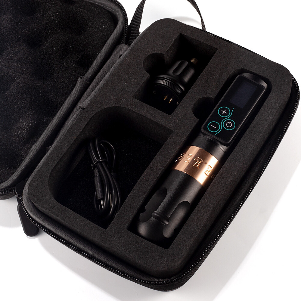 Wireless Tattoo Machine Rotary Pen 2400mAh Battery Brushless Motor Touch Screen