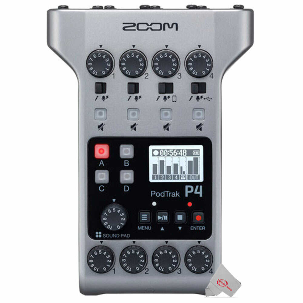 Zoom PodTrak P4 Portable Multitrack Podcast Recorder