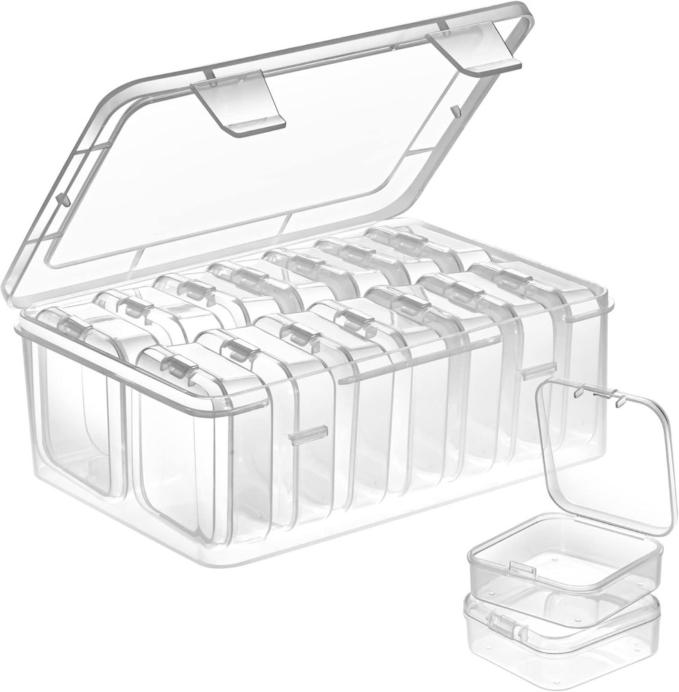 Durable Transparent Mini Storage Boxes - Ideal for Crafts and Bead Organization