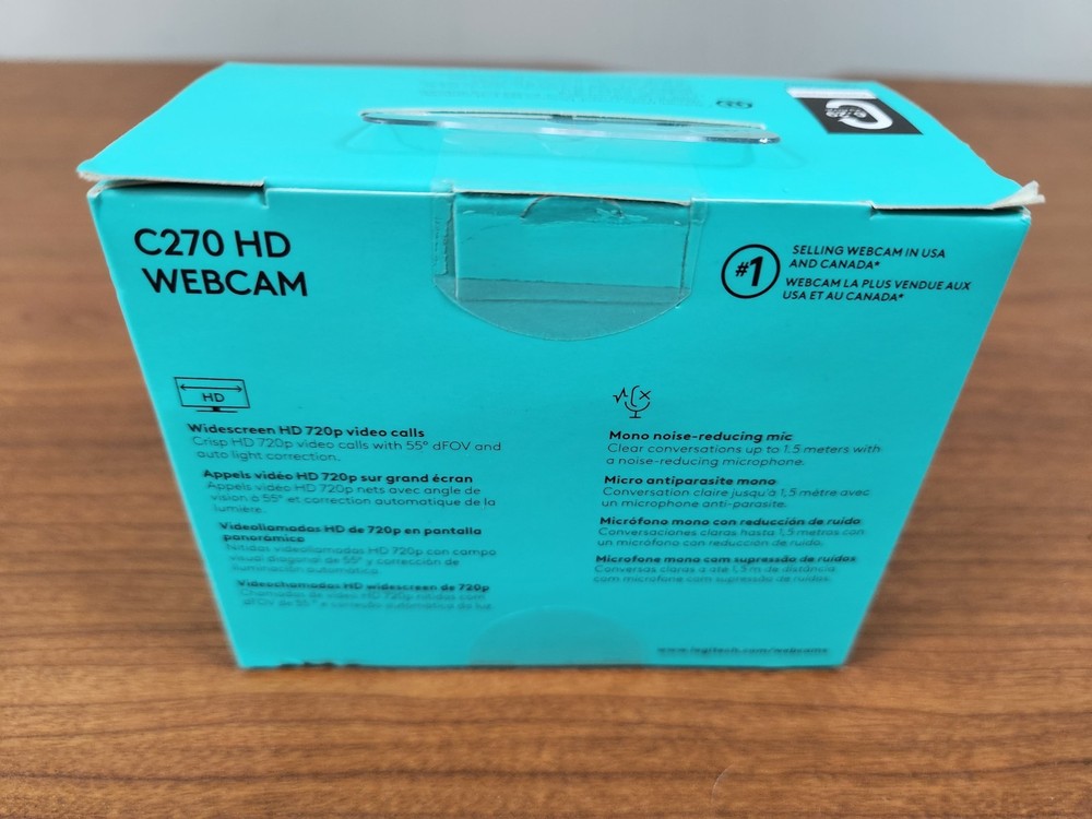 Logitech C270 Web Camera ~ Widescreen HD Video Calling ~ New In Sealed box