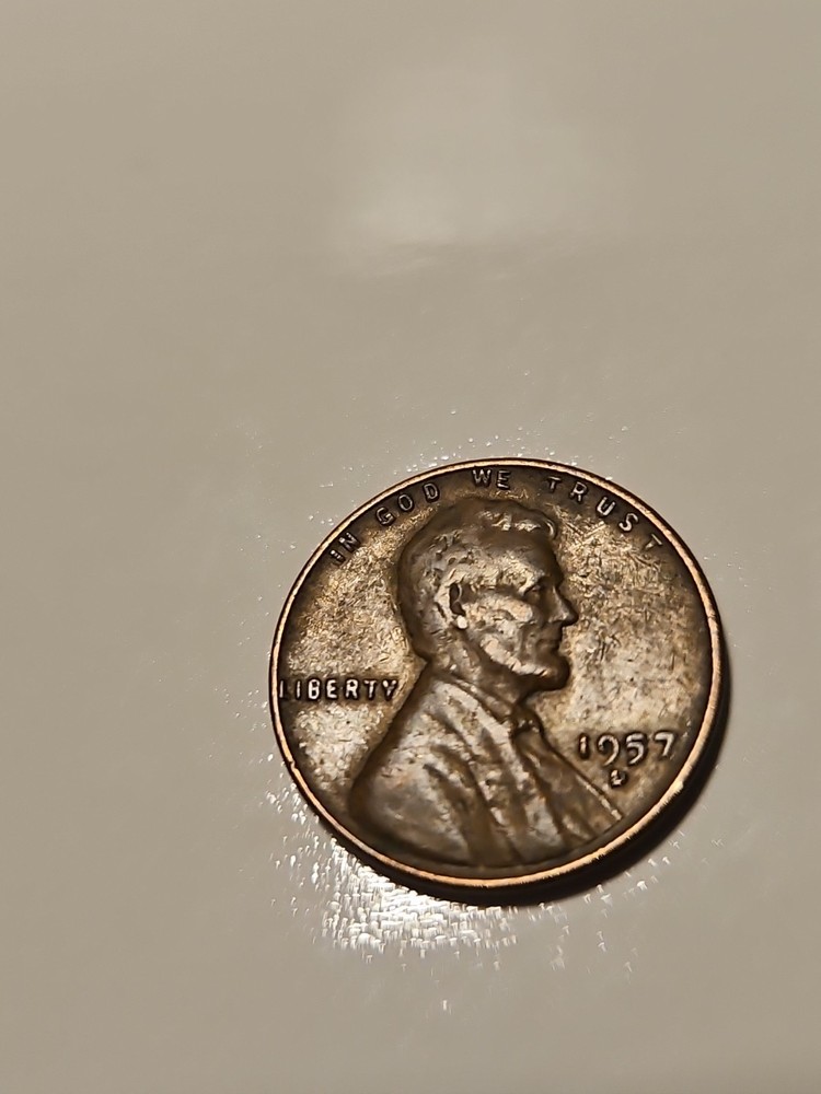 1957-D 1C RD Lincoln Cent