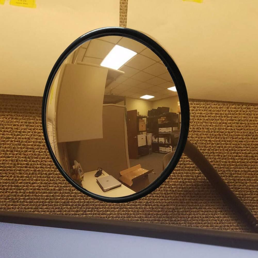 Clip On Security Rear View Mirror for Cubicle Monitors Computer or Anywhere