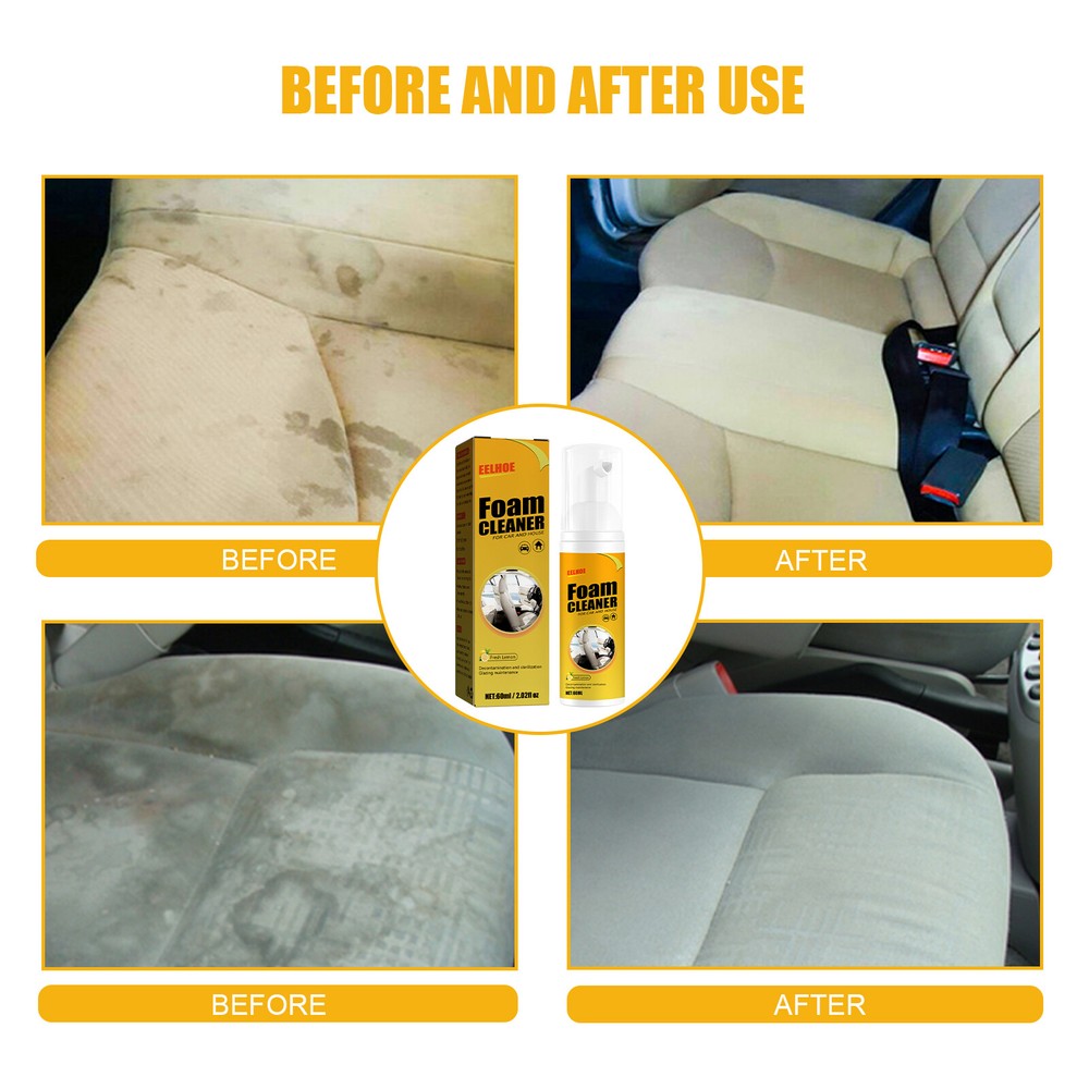 Multi-Purpose Foam Cleaner for Car Interior & Leather Quick Deep Cleaning