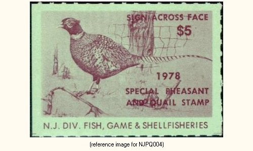 D2K New Jersey Pheasant 1978 $5.00