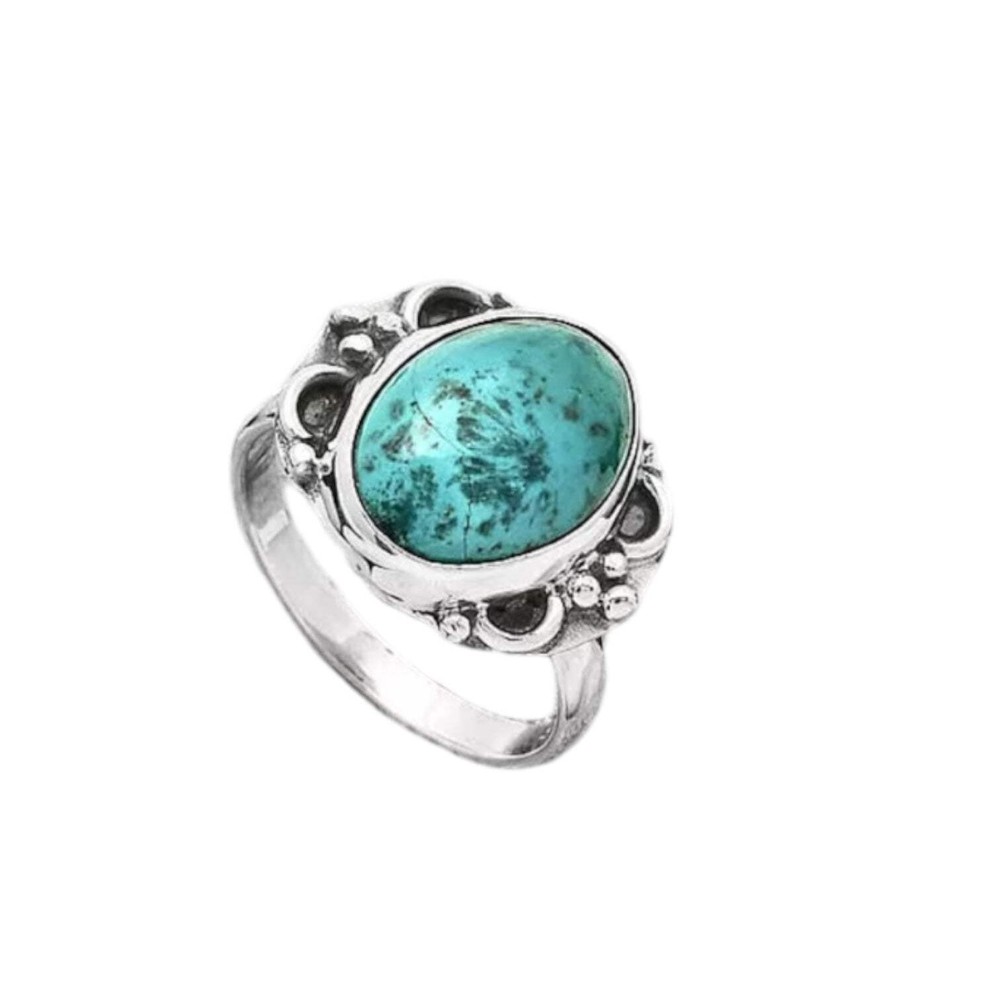 Shattuckite Solid 925 Sterling Silver Ring 8