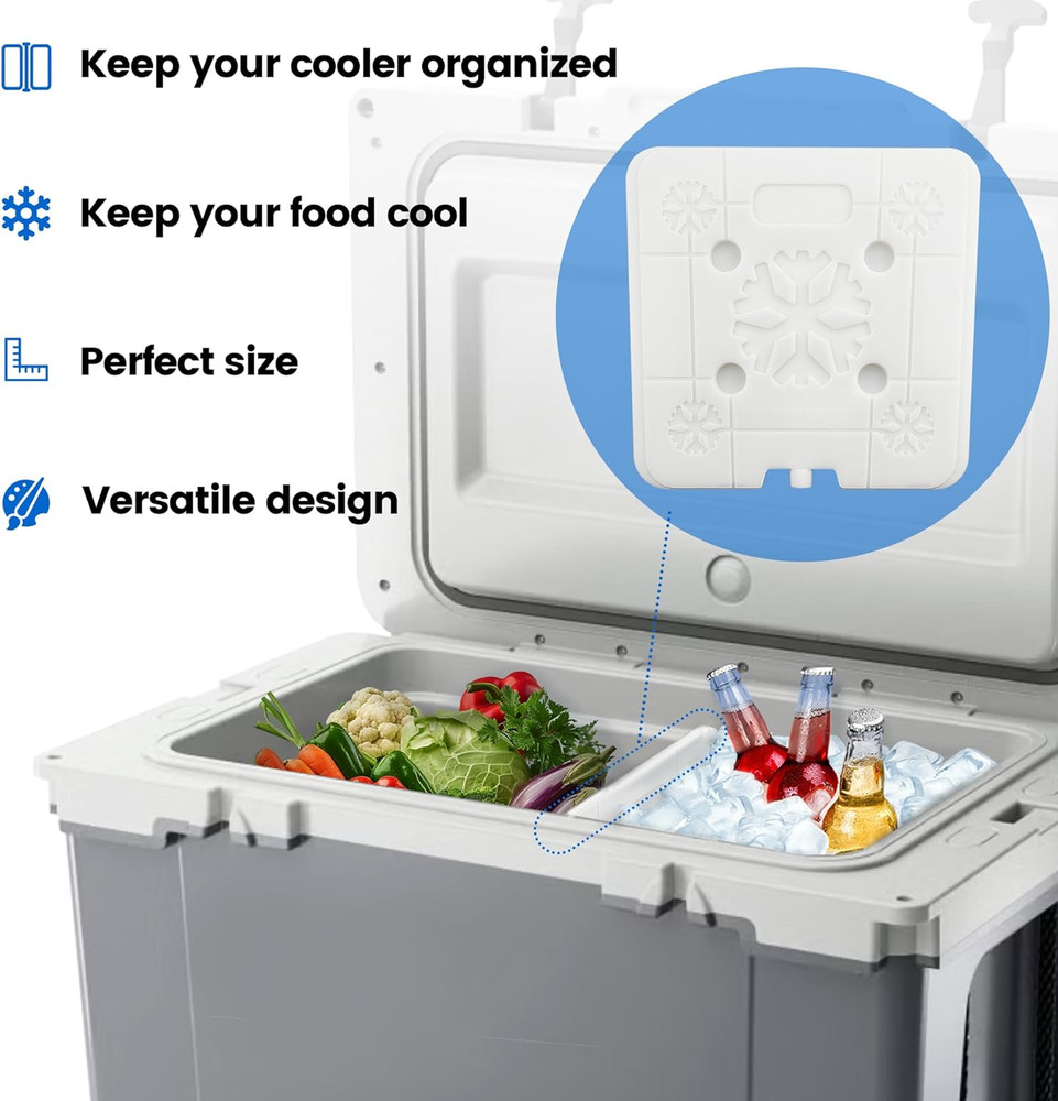 Ice Pack Cooler Divider, Compatible with RTIC Cooler, Freezable Cooler Divider,
