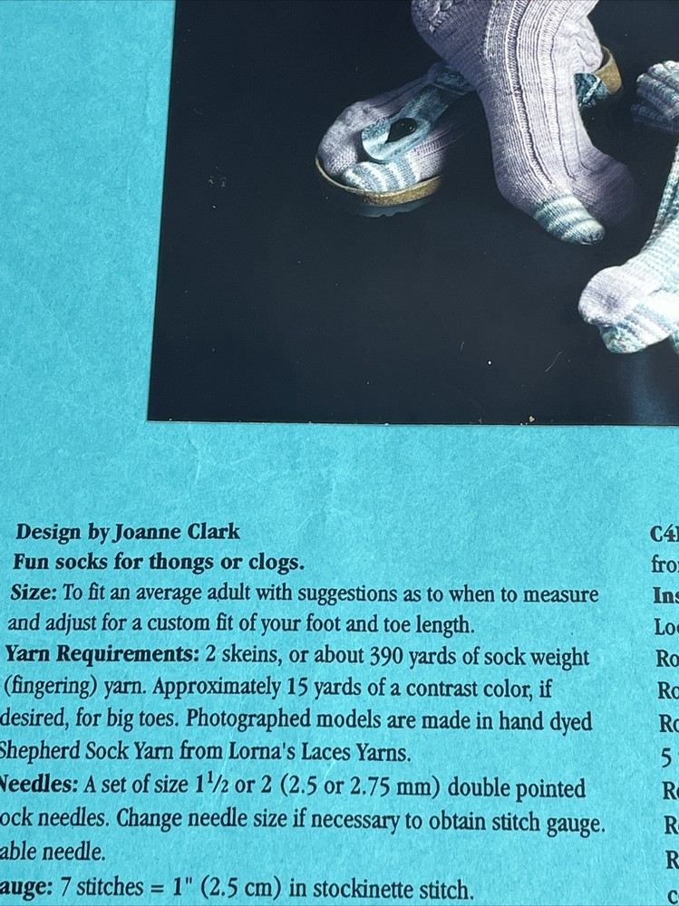 Fiber Trends Toe Jazz Socks Knitting Pattern