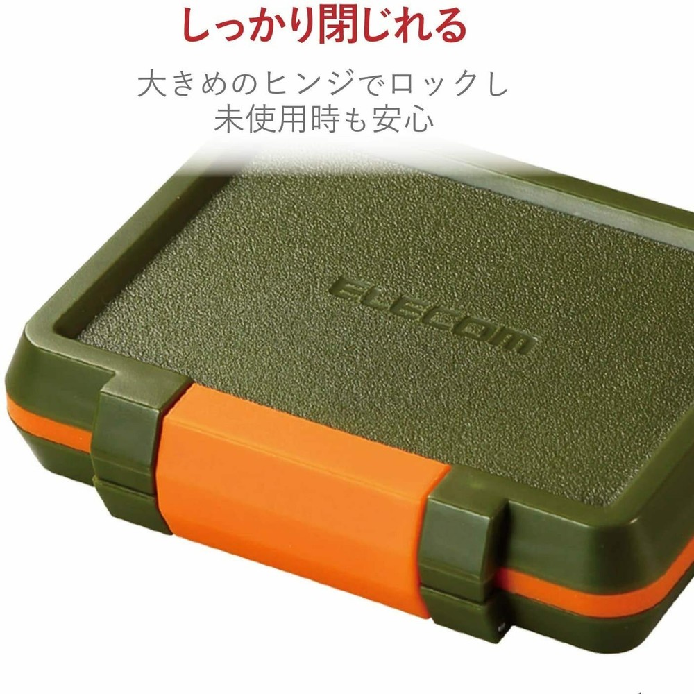 Elecom Memory Card Case SD8 Sheets MicroSD8 Pieces Storage Shock Resistant