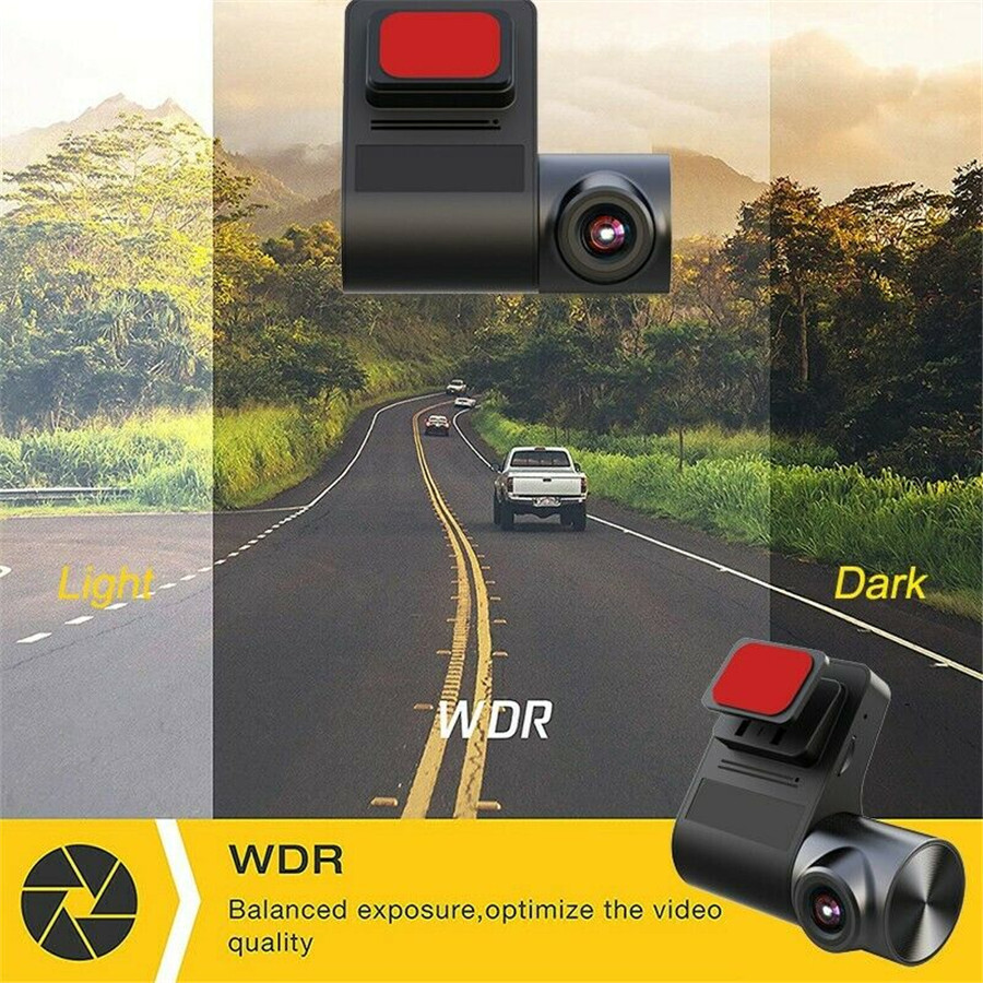 Car DVR Camera Hidden Dash Cam Video Recorder Recording G-sensor ADAS Android