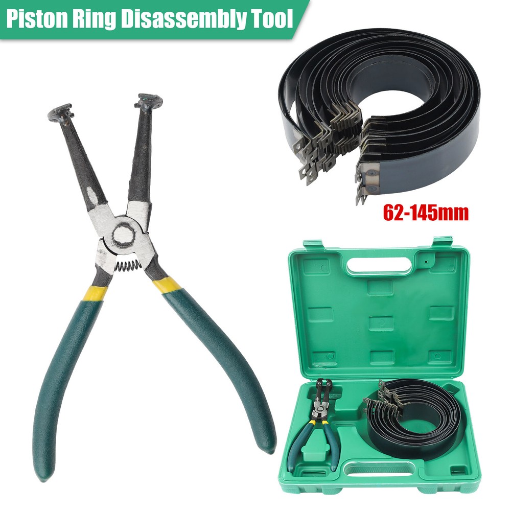 Professional Piston Ring Compressor Cylinder Installer Pliers & 14 Band Tool Kit