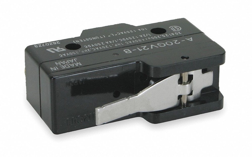 20A @ 480V Hinge, Lever, Short Ind Snap Action Switch A-20GV21-B 2KRJ9