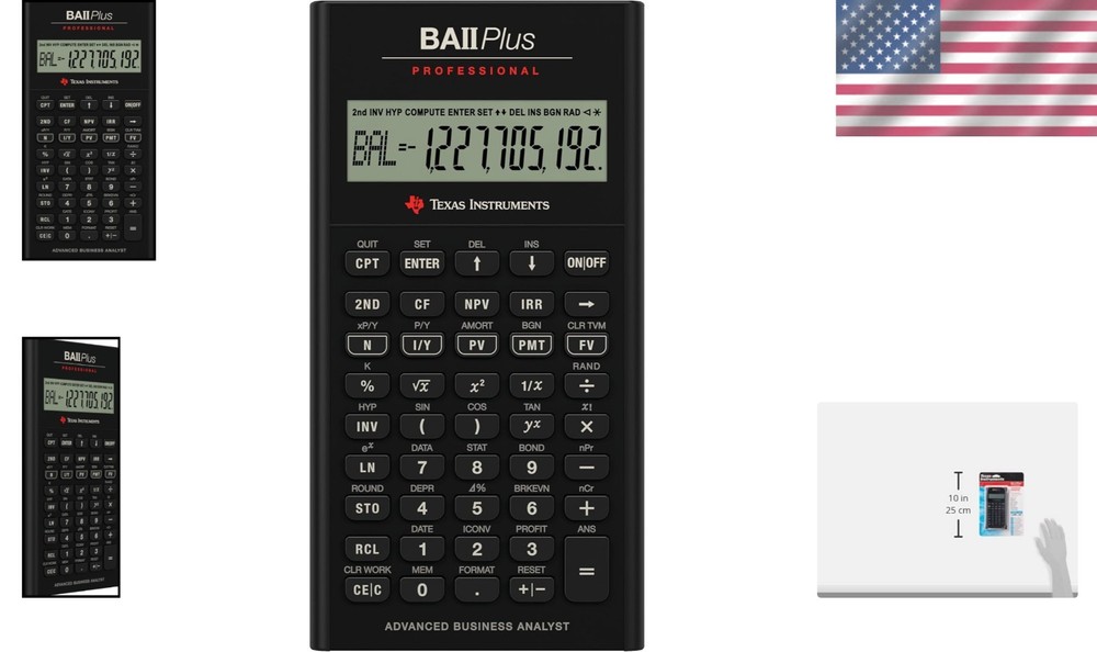 Efficient BA II Plus Calculator with Automatic Power Down Feature for Durability