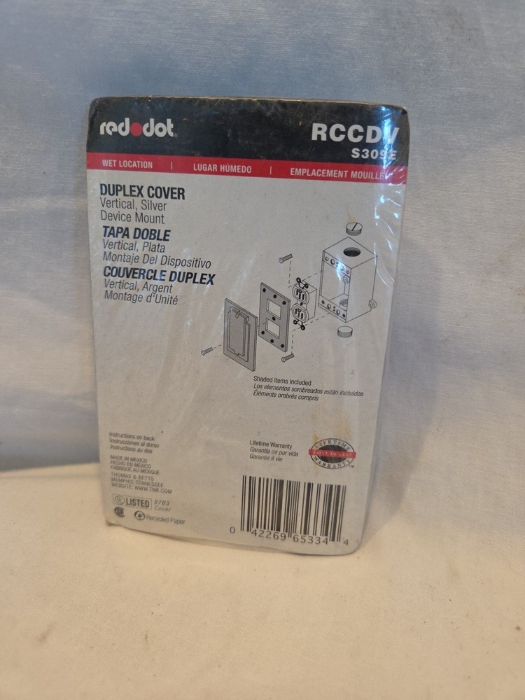 RED DOT RCCDV DUPLEX COVER VERTICAL SILVER