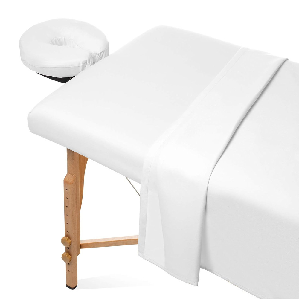 3-Piece Microfiber Massage Table Sheet Set - Premium Facial Bed Cover - Includes