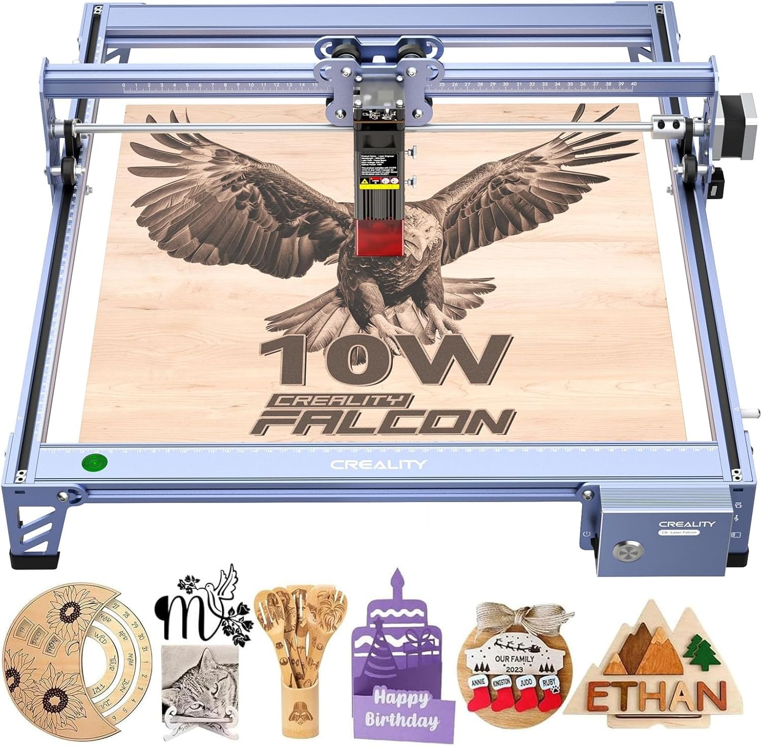 Creality Falcon 10W Laser Engraver Machine 0.06mm High Precision Laser Cutter