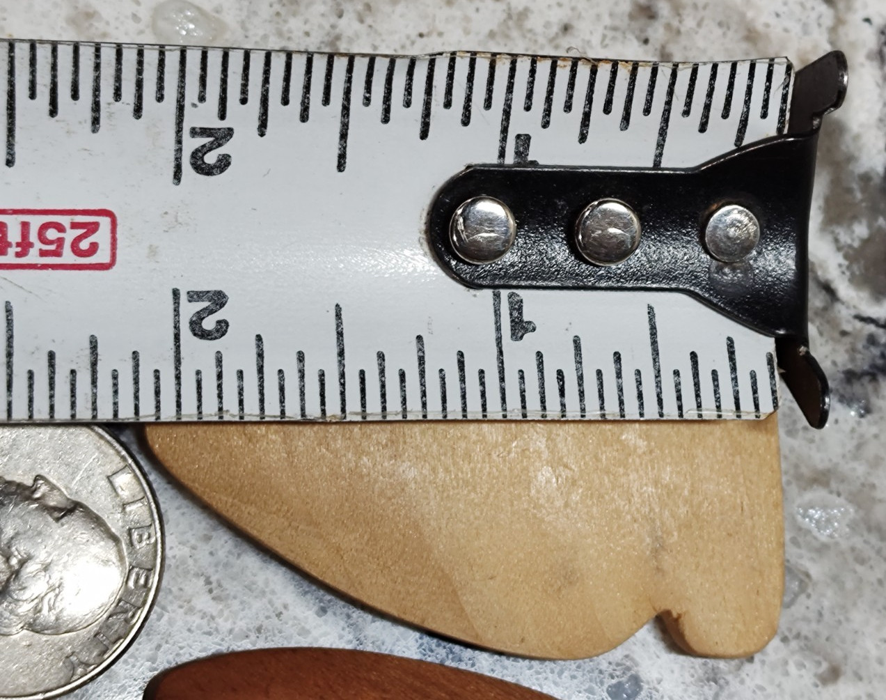 3 NATIVE AMERICAN STYLE ARROWHEAD - MADE IN THE USA OUT OF WOOD - 2 INCH LONG