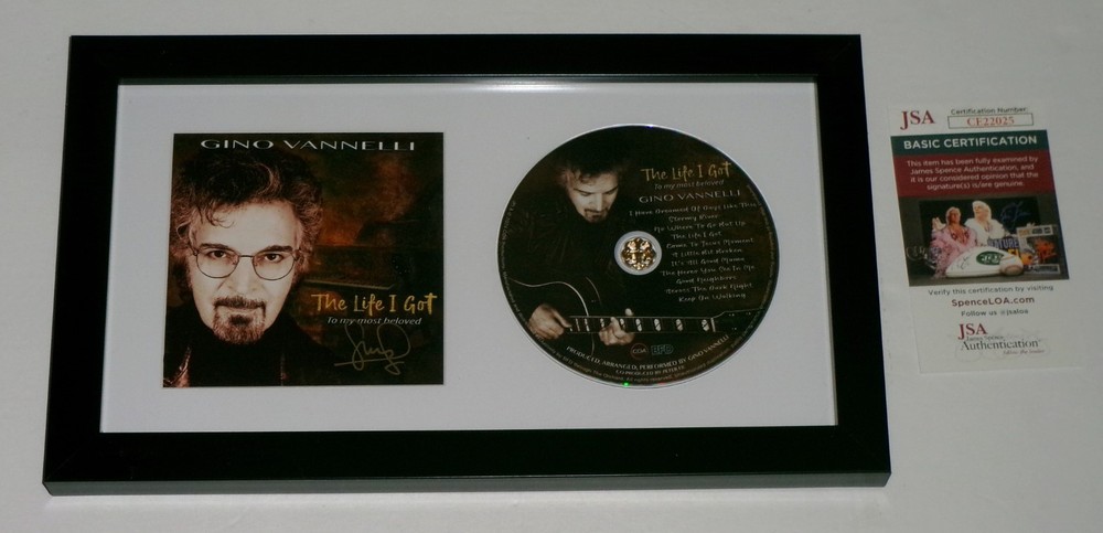 FRAMED Gino Vannelli The Life I Got Signed CD Insert JSA CERT