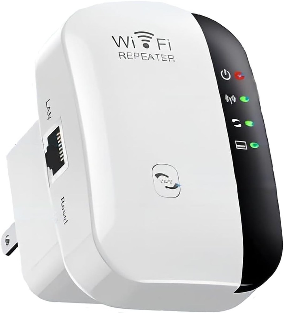 Secure WiFi Network Booster - 5,000 Sq Ft Coverage, Ideal for Gaming & Streaming