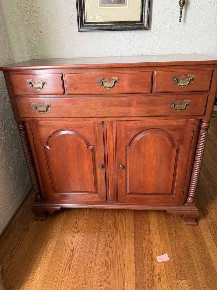 This is a Willett Wildwood solid cherry sideboard, server,  from the 1950s