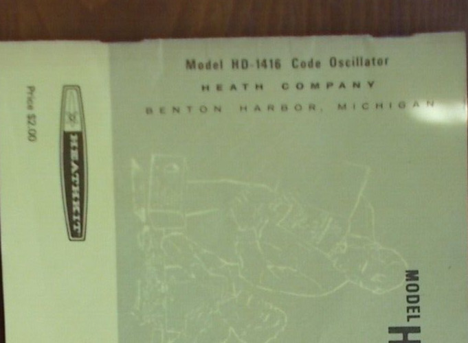 HEATHKIT MANUAL Code Oscillator -model HD-1416 original manual 1-595-1732-02