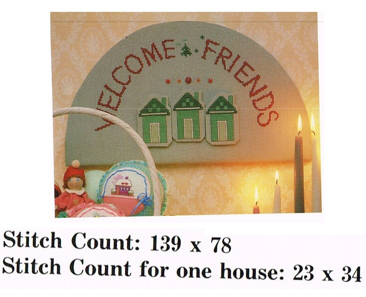 WELCOME FRIENDS  CROSS STITCH  PATTERN ONLY -   3AM