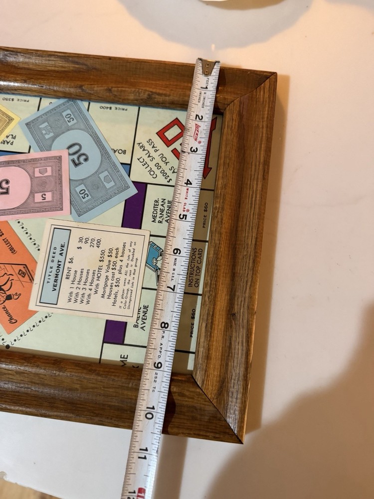 Vintage Monopoly Art Piece