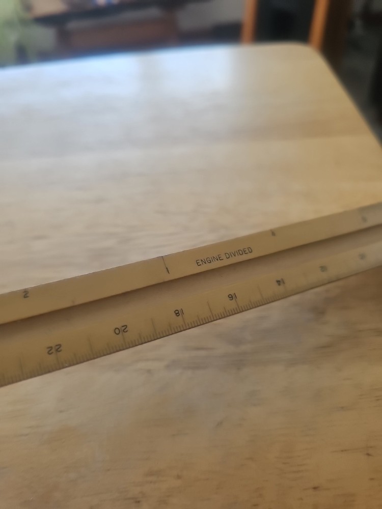 Vtg Post U.S. ST'D Architectural Scale Ruler Genuine Boxwood Engine Divided