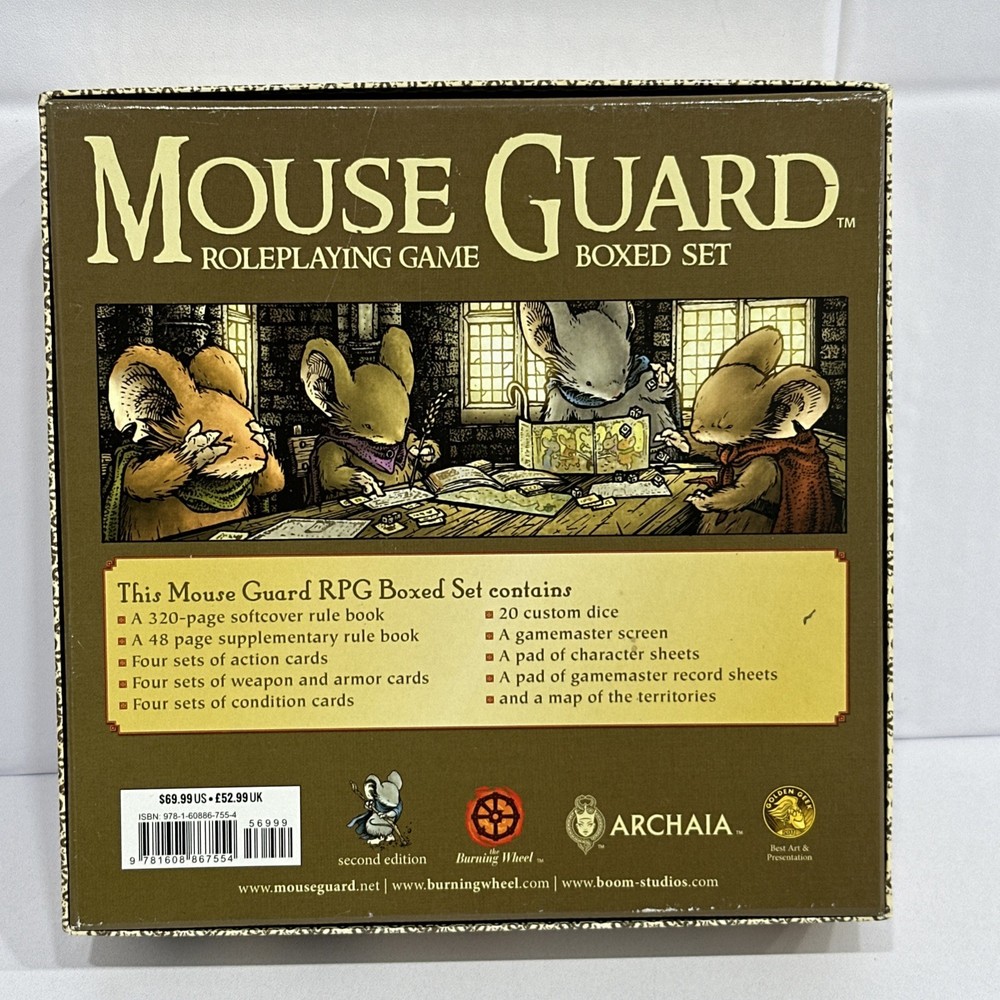 Mouse Guard Roleplaying Game Boxed Set Luke Crane & David Petersen