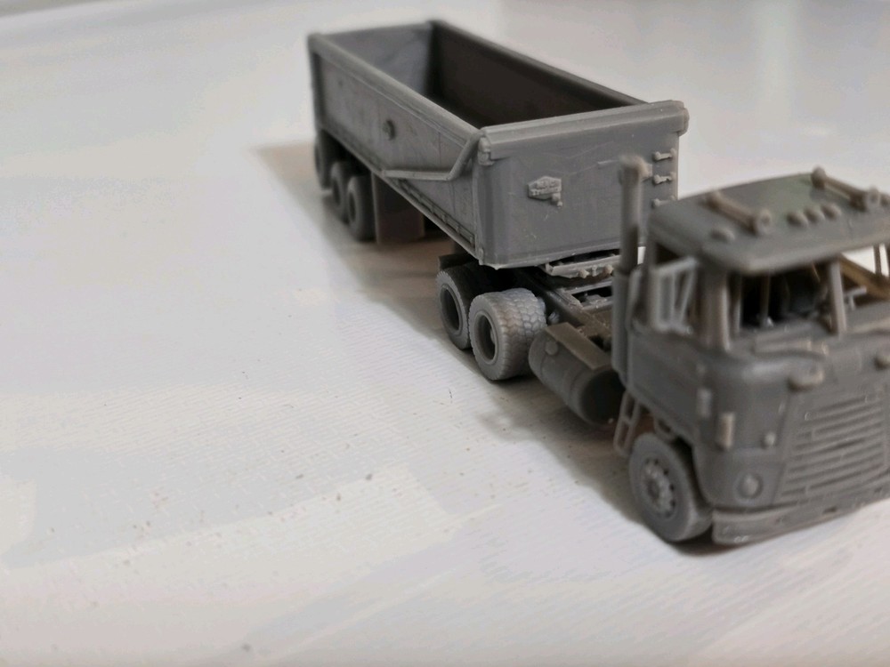 N Scale Mac Triaxle End Dump Trailer Undecorated Kit 3d Printed