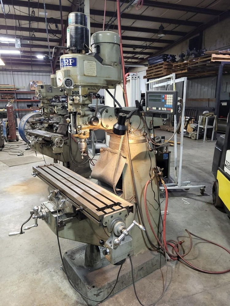 Sharp LMV-50 Vertical Mill w/3HP VS Head, PBD, PF, 9 x 50 Table