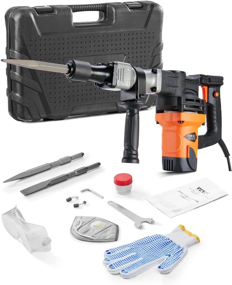 Efficient 1400W Electric Jack Hammer - 2900 BPM, Lightweight & Versatile