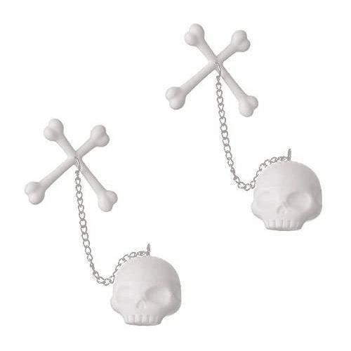 Leaf Tea Infuser, Silicone Tea Strainer, Coolrunner 2 Pcs Tea Bones Skull Tea