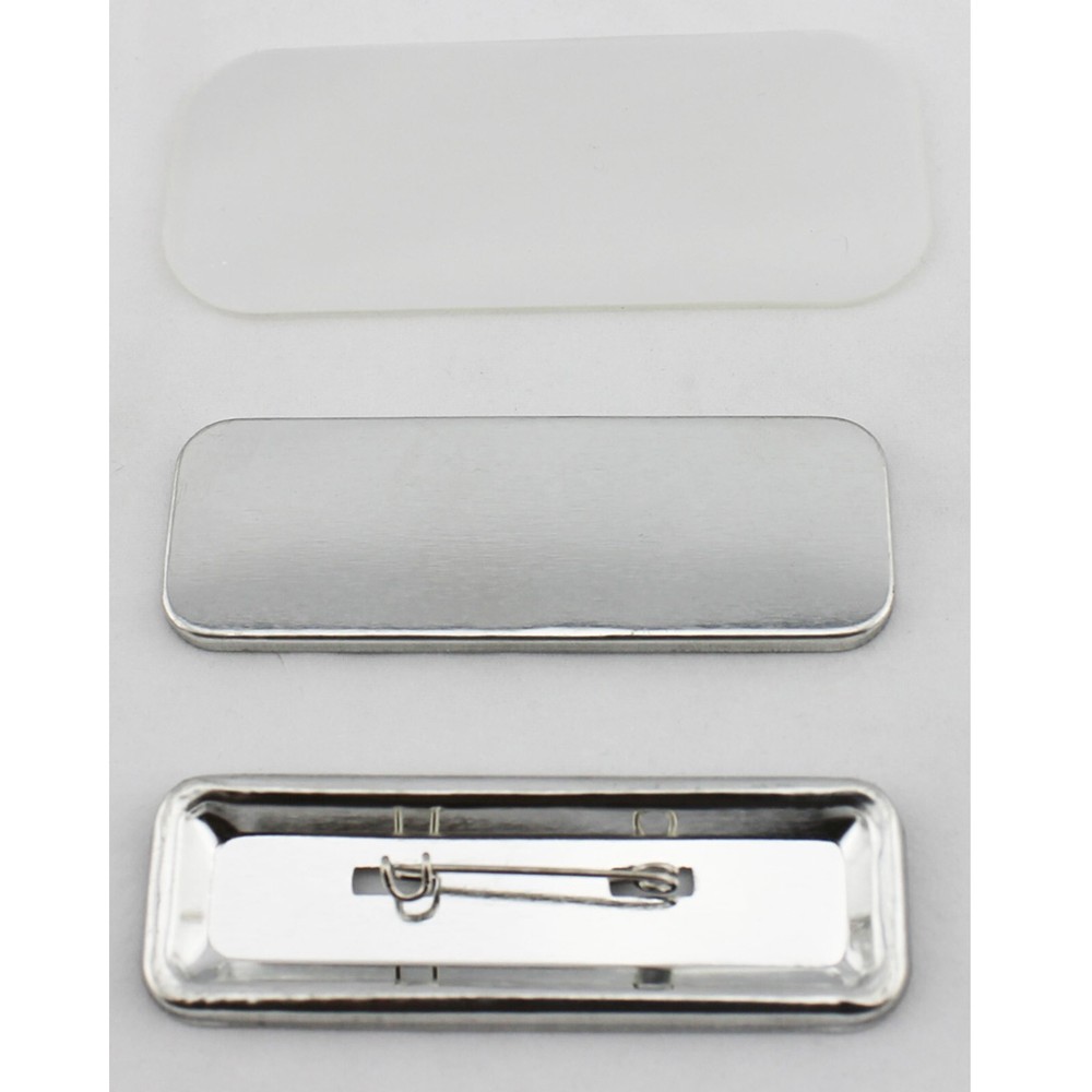 100 Sets/Pack Rectangule 25*70mm Metal Pin Back Button for Button Maker