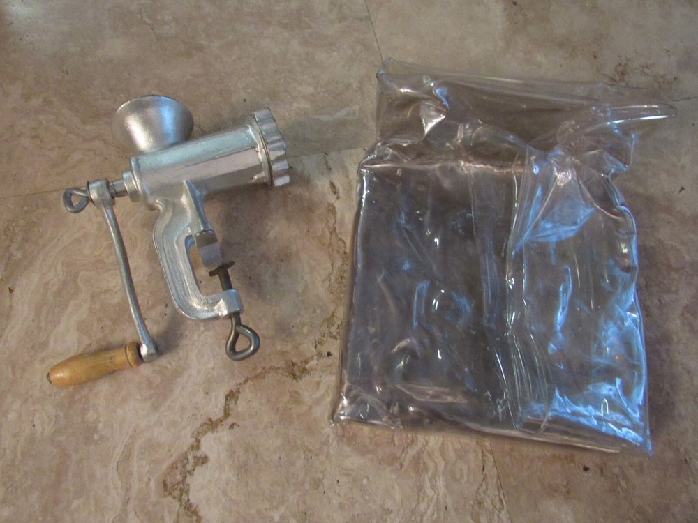 Meat Grinder with tarp