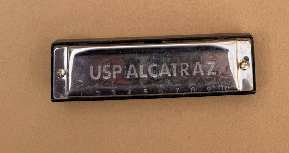 Vintage Alcatraz Prison Souvenir Harmonica
