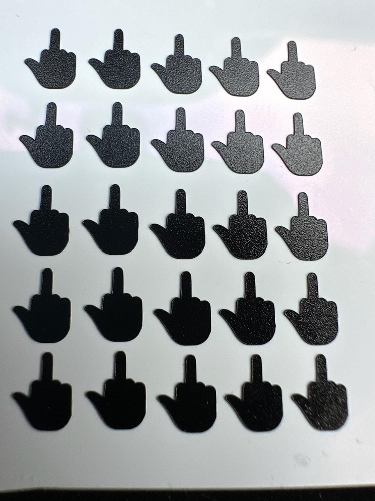 PRANK BACK UP CAMERA STICKER - MIDDLE FINGER 