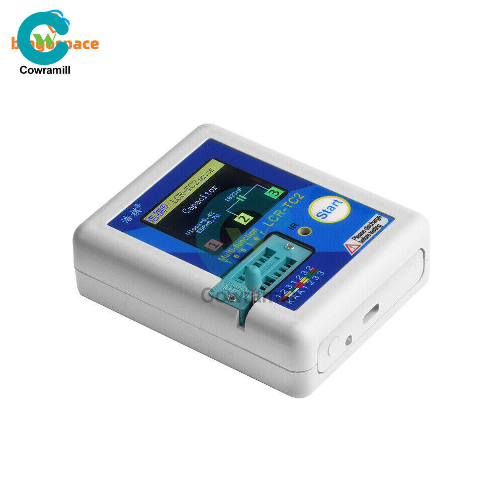 LCR-TC2 TFT Diode Transistor Tester Triode Capacitance Meter V2.3E and Cable Kit